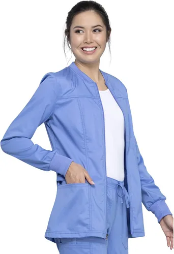 Miniatura 6 de Cherokee WW305AB - Chaqueta de calentamiento para mujer, ajuste clásico moderno con cremallera frontal