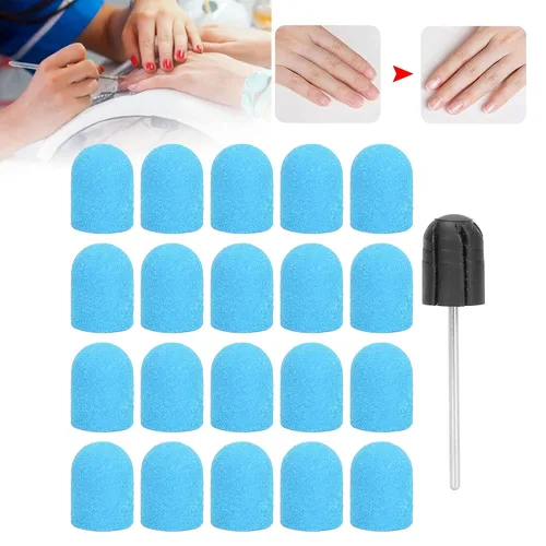 Miniatura 8 de Brocas de taladro de uñas, banda de lijado de uñas, broca para manicura, pedicura, pulido de uñas, rebabas, uso en salón de belleza, juego de lijado