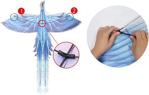 Miniatura 3 de HIIGH Kites Bluebird nueva cometa grande Phoenix Kite adulto deportes al aire libre cometa fácil de volar juego para niños