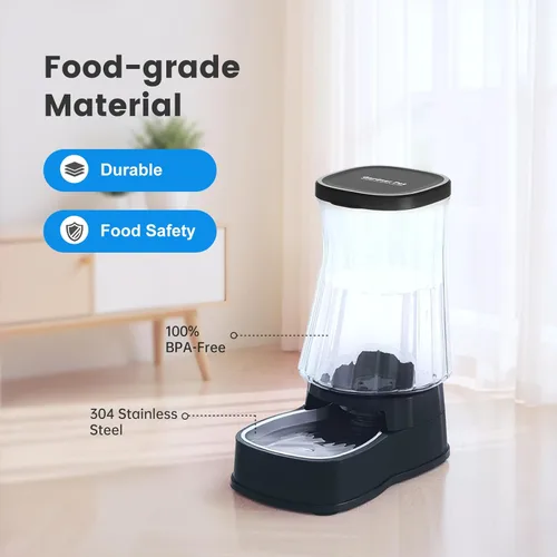 Miniatura 5 de Gardner Pet Dispensador automático de agua por gravedad para perros, tazón dispensador de agua grande para perros de 1.6 galones con acero