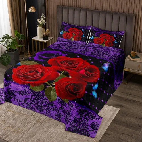 Miniatura 4 de Manfei Colcha rústica de cabaña para niños, tamaño individual, juego de 2 piezas para decoración de habitación de niños, colcha acolchada