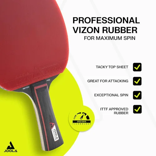 Miniatura 3 de JOOLA Duo Pro Ping Pong Paddles Set of 2 - Professional Table Tennis Paddles, Three Advanced 3 Star Tournament Ping Pong Balls and Carrying Case