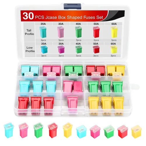 Miniatura 10 de Nilight - 50018R 240 piezas de fusibles estándar y mini con casquillo de cuchilla, 5A 7,5A 10A 15A 20A 25A 30A ATC APR ATO ATS, juego de fusibles