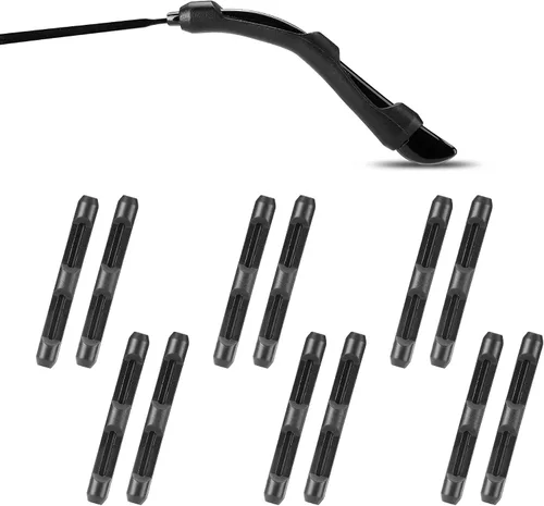 lvvfit Lentes de silicona suave con puntas de sien, retenedores de lentes elásticos antideslizantes para lentes de sol, lentes de lectura, 6 pares