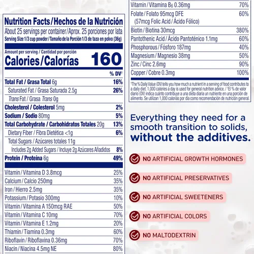 Miniatura 5 de Enfagrow Bebida nutricional de leche prémium para niños pequeños, Enfagrow Toddler Drink, prueba nuestro trío de apoyo cerebral, lata de vainilla