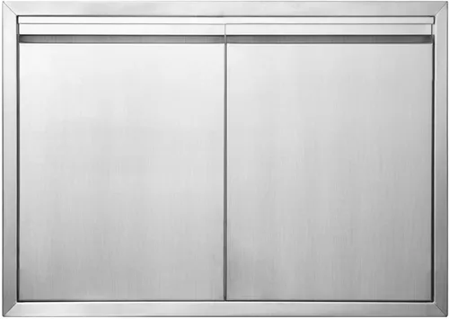 JIE JIN Puerta de Acceso para Parrilla 31" An X 24" Al Puertas de Cocina Exterior Puertas Dobles Engrosadas Acero Inoxidable 304 Accesorios de