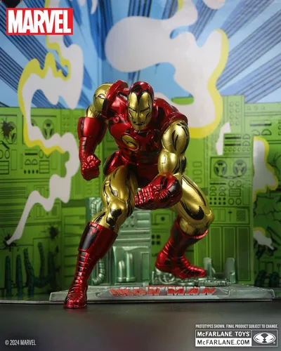 Miniatura 2 de McFarlane Toys - Figura posada a escala 1:10 de Marvel Iron Man con escena (The Invincible Iron Man #126)