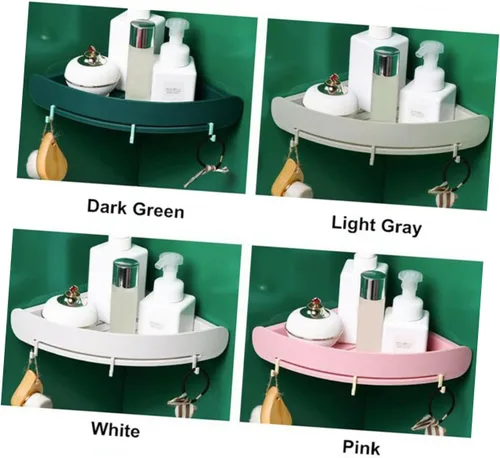 Miniatura 5 de Cabilock Cesta de ducha para baño, estante de almacenamiento con ventosa, estante montado en la pared, perfecto para cocina, inodoro y baño