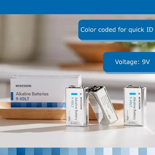 Miniatura 4 de McKesson Pilas alcalinas de 9 V, 9 voltios, larga duración, 10 unidades, 25 paquetes, 250 en total