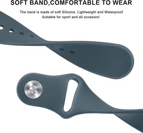 Miniatura 3 de Bandas de silicona para Amazfit Bip 3 Pro/Bip U Pro/GTR de 1.654 in, 0.787 in, paquete de 3 pulseras de repuesto suaves de liberación rápida