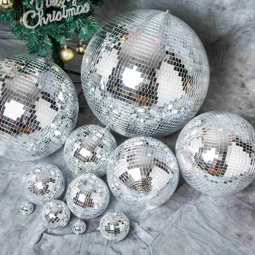 Miniatura 9 de Efavormart - 4 piezas de espejo de cristal Groovy de 6 pulgadas, decoración de fiesta de discoteca para bodas, eventos, fiestas de cumpleaños Plata