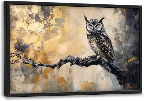 Miniatura 70 de Cuadros Grandes Enmarcados Arte de Pared para Sala de Estar, Lobos del Bosque Decoración de Pared de Gran Tamaño Lobo Animal Impresión en Lienzo