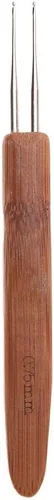 Miniatura 12 de 0.020 in 0.030 in 1/2/3 cabeza dreadlock ganchillo gancho mango de bambú trenza pelo rastas aguja tejer ganchillo pelo dreadlock trenza accesorios
