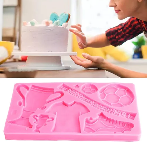 Miniatura 6 de Topyond Molde de chocolate para fútbol, mini Copa del Mundo de Fútbol, moldes de silicona para pastel temático, moldes de fondant de silicona