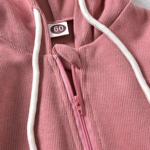 Miniatura 7 de Unutiylo Enterizo unisex de manga larga con cremallera y capucha para bebés y niñas