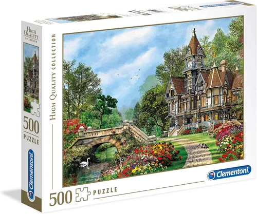 Clementoni - 35048 - Colección de rompecabezas para adultos y niños- Old Waterway Cottage - 500 Piezas