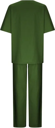 Miniatura 2 de Conjuntos de verano de 2 piezas para mujer, conjuntos elegantes y casuales de color liso, para verano, otoño, cuello redondo, tops y pantalones