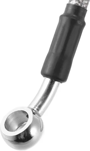 Miniatura 6 de Motoforti Universal 94.5 in 94.49 "motocicleta freno embrague aceite manguera tubo hidráulico reforzado acero inoxidable trenzado tono plata