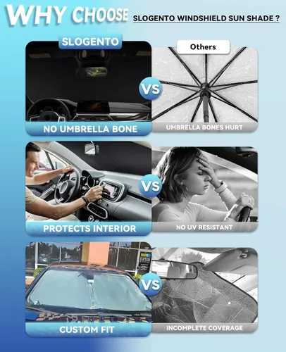 Miniatura 7 de Parasol para parabrisas, pantalla protectora que bloquea los rayos ultravioleta, accesorio de automóvil