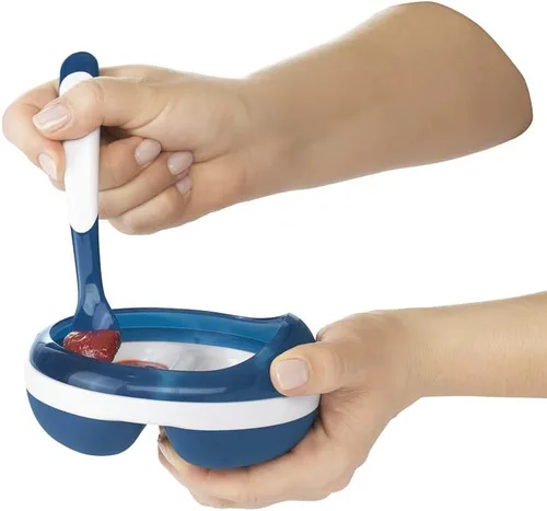 Miniatura 12 de OXO Tot Cuchara de alimentación infantil, paquete múltiple Verde azulado/azul marino/rosa