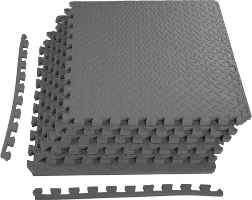 Miniatura 13 de BalanceFrom Baldosa de Espuma EVA Entrelazada para Ejercicio de 24 x 24 pulgadas – Suelo de Rompecabezas Antideslizante para Gimnasio en Casa, Azul