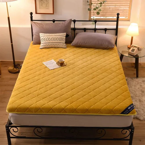 Miniatura 9 de KKCD Colchón de futón japonés de felpa con leche, colchón plegable para dormir, tapete de tatami japonés, suave y portátil, acolchado, azul, 35 x 74