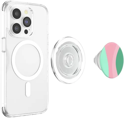 Miniatura 4 de Retro Waves Swirls Stripes 70s Aesthetic Wavy Rainbow PopSockets MagSafe PopGrip for iPhone