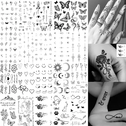 Miniatura 15 de VANTATY - Tatuajes temporales, diseño de flor 011