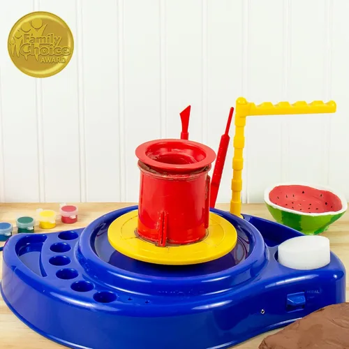 Miniatura 7 de Made By Me Rueda de cerámica motorizada para hacer cerámica en casa, actividad de escultura de arcilla para niños a partir de 6 años