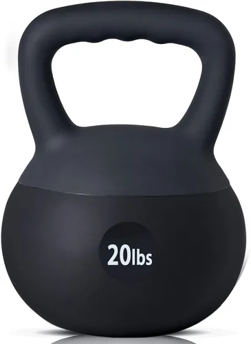 Miniatura 22 de SogesPower Pesas rusas suaves, pesas de entrenamiento de fuerza rellenas de arena de hierro, a prueba de golpes con mango de agarre ancho, pesas