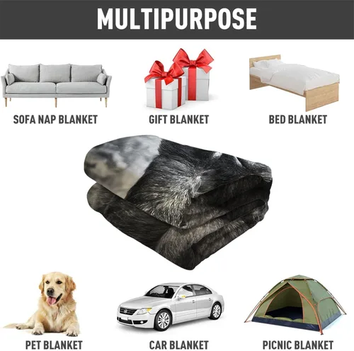 Miniatura 5 de Gorilla - Manta de forro polar de orangután con diseño de animales divertidos para sofá y cama, 60 x 80 pulgadas