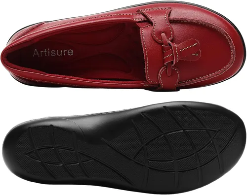 Miniatura 9 de Artisure Mocasines de cuero clásicos y cómodos para mujer, estilo casual, con borlas, bonitos zapatos de vestir para el trabajo, oficina, zapatos