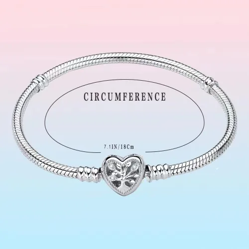 Miniatura 4 de Pandora Charm Snake Pattern Pulsera de plata de ley 925 con patrón de serpiente, regalo para mujeres y niñas