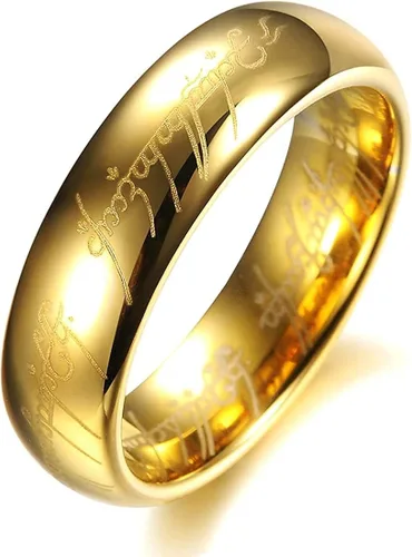 Godyce Tungsten Rings for Men One Ring Lord of Rings Gifts Fidget Ring Spinner Rings Wedding Bands for Him Memorial Day Anime Cosplay Costume Ring