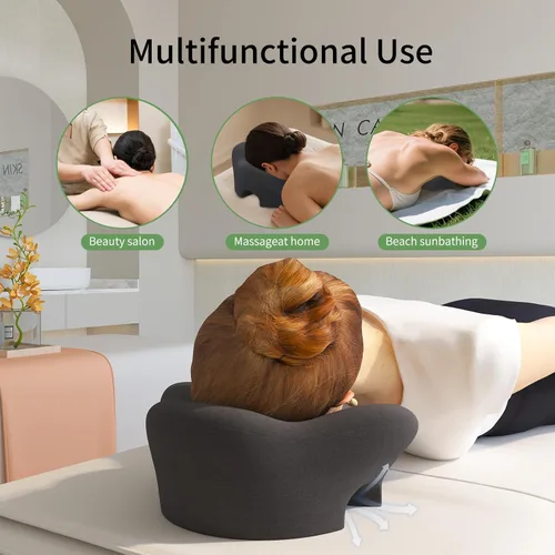 Miniatura 6 de Almohada de Masaje Boca Abajo - Reposacabezas y Almohada Facial para la Cama, Después de Cirugía Post-Ojos y BBL, Bronceado en la Playa, Dormir