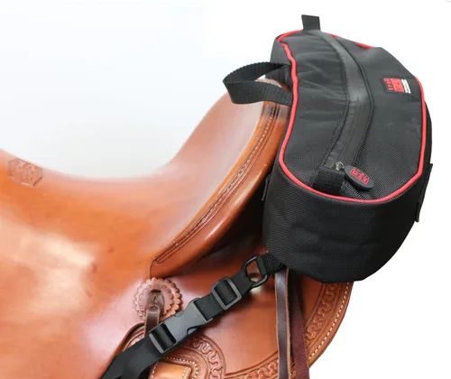 Miniatura 3 de TrailMax Alforja de caballo de cantillo aislada y acolchada serie 500 para montar en senderos; bolsas acolchadas y aisladas para caballos; bolsa