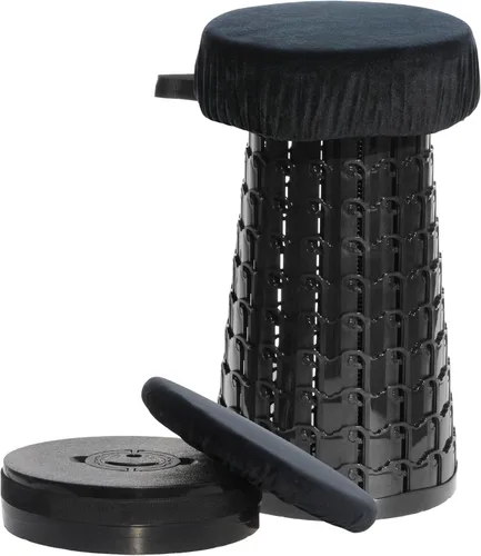 Miniatura 15 de ALEVMOOM Taburete plegable de nailon mejorado con peso máximo de 500 libras, portátil, retráctil, plegable, telescópico, para adultos, silla