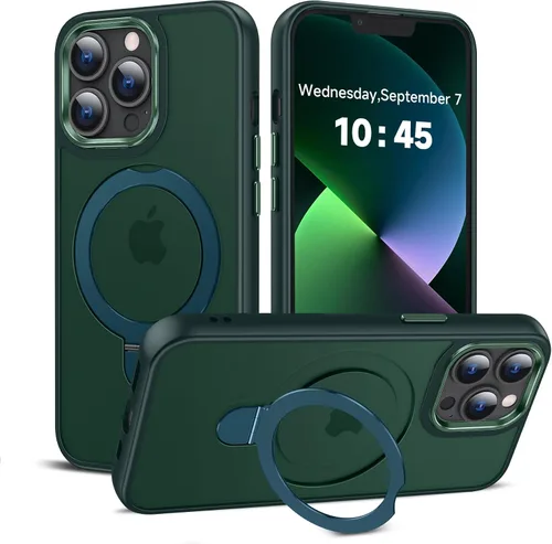 Miniatura 49 de LeYi para iPhone-13 Funda/iPhone-14 Fundas: con soporte para MagSafe i Phone 13Funda con anillo magnético iPhone14 iPhone13 Cubierta Funda para Negro
