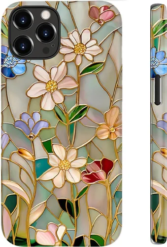Miniatura 47 de LUHOURI Funda para iPhone 12 Mini, compatible con carga inalámbrica, doble capa, interior de silicona suave + carcasa exterior dura, bonito diseño