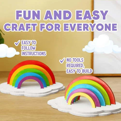 Miniatura 7 de CRAFTY HAPPITOYS Juego de Pintura Arcoíris para Niños de 9 Piezas - Relleno a Granel para Calcetines Navideños y Bolsas de Dulces de Cumpleaños