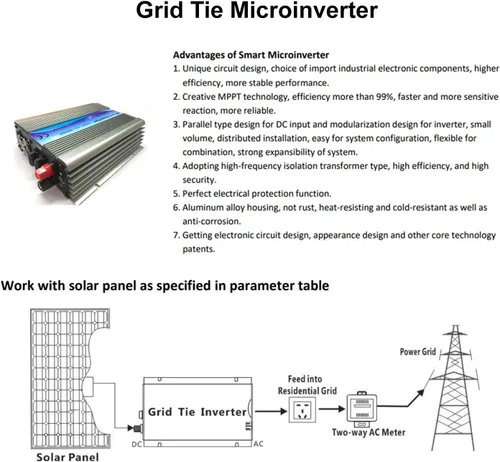 Miniatura 2 de Kit de panel solar con lazo de rejilla de 480 W y 12 V con inversor: 4 paneles solares mono de 120 W + 1000 W en rejilla MPPT Smart Microinversor