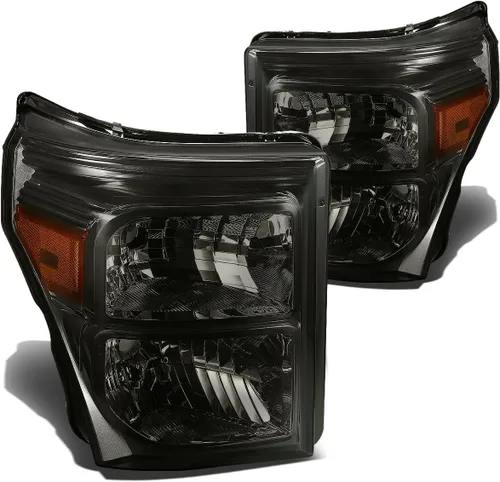Miniatura 12 de DNA MOTORING Conjunto de faros delanteros compatible con 11-16 F-250 / F-350 / F-450 / F-550 Super Duty, ámbar negro, HL-OH-FSU13-BK-AM