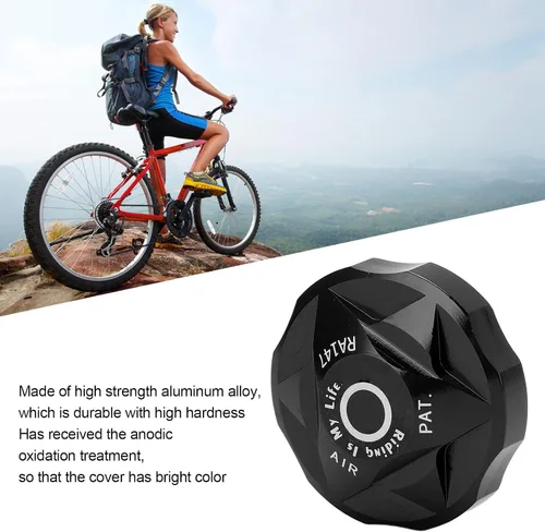 Miniatura 8 de Cubierta de válvula de gas de aire de horquilla de suspensión, tapas de suspensión de bicicleta de montaña de aleación de aluminio, cubierta