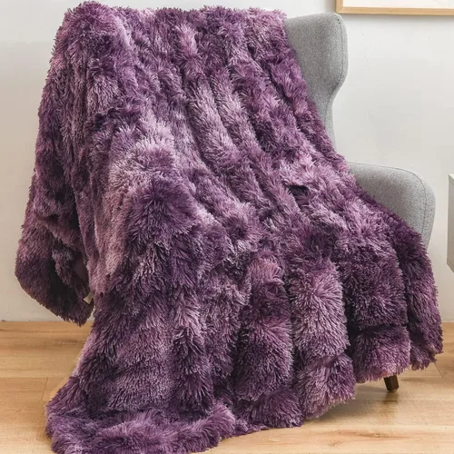 Miniatura 50 de GONAAP Manta de Tiro de Piel Sintética Mullida Tamaño Twin Rosa Claro Súper Suave Acogedora Felpa Mullida Lanuda para Sofá, Sillón o Cama