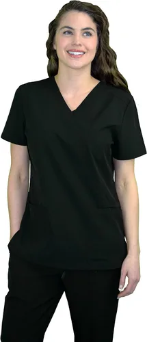 Miniatura 2 de Green Town Women's Medical Nursing Mock Wrap Scrub Top GT Performance