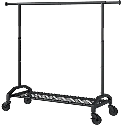 Wiracks Perchero de Servicio Pesado para Colgar Ropa 350lbs Perchero de Ropa Ruedas Industriales de 3" 51 a 71" An x 16.53" Pr x 65" a 71" Al