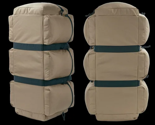 Miniatura 30 de Bolsa de lona militar grande de 100 L, bolsa de lona para despliegue, equipo deportivo, bolsa de equipaje de viaje con correas desmontables para AT