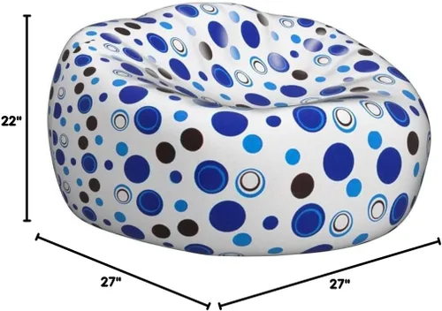 Miniatura 5 de Posh Creations - Sillón puff para niños, adolescentes y adultos, incluye funda extraíble y lavable a máquina, tamaño mediano de 27 pulgadas, lona