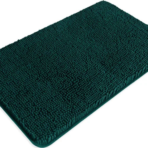 Miniatura 471 de Alfombra de baño pequeña de 12 x 18 pulgadas, lavable y absorbente, antideslizante, alfombra de baño de felpilla gruesa y suave para baño, ducha