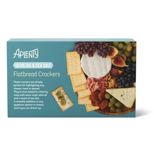 Miniatura 4 de Aplenty, Galletas de pan plano de aceite de oliva y sal marina, 4.4 onzas (paquete de 2)